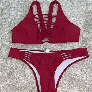 Cupshe maroon bikini